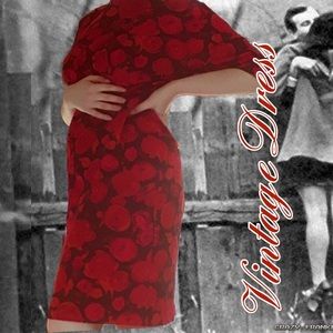 Vintage Red Dress sz 14